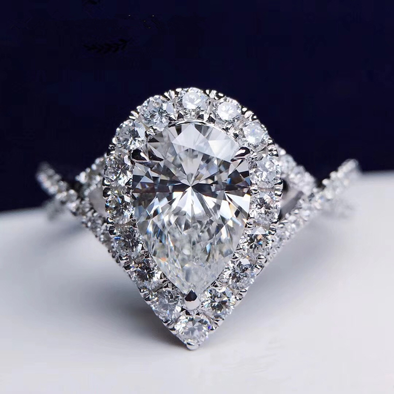 แหวนแต่งงาน/หมั้นเพชรโมอิสซาไน - Moissanite Engagement Ring 1 Carat บทวิจารณ์และราคา