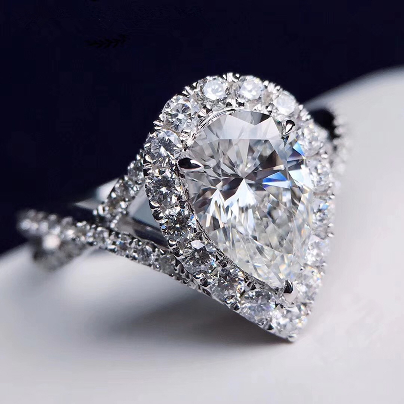 แหวนแต่งงาน/หมั้นเพชรโมอิสซาไน - Moissanite Engagement Ring 1 Carat บทวิจารณ์และราคา