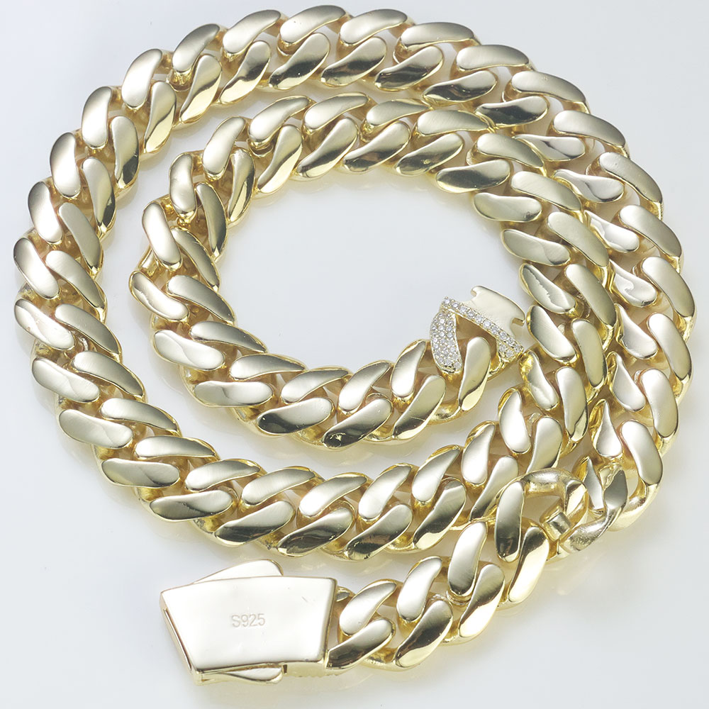 ESKEEM ใหม่ 925 เงิน Monaco CH - Cuban Link Chain 12Mm บทวิจารณ์และราคา