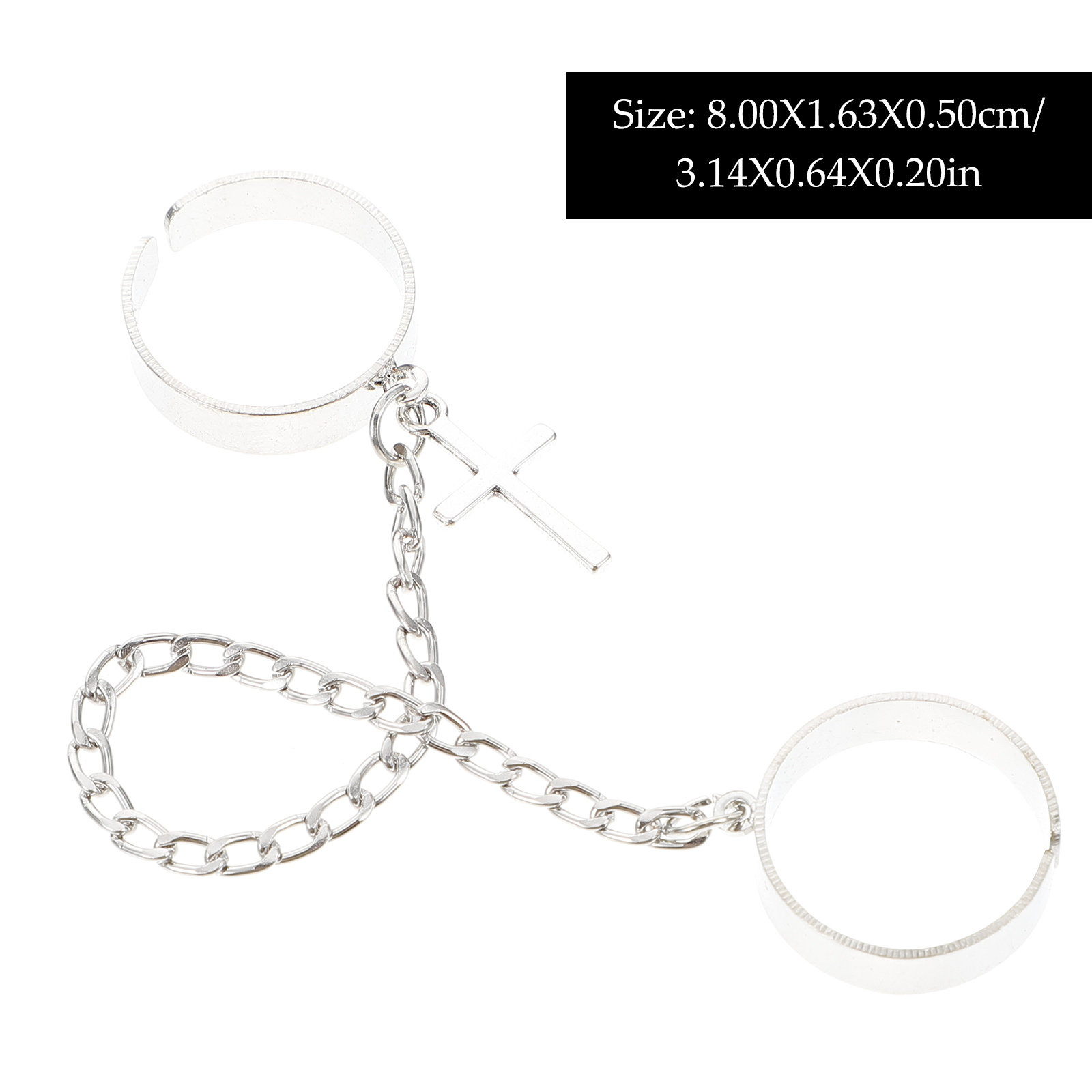 ชุดแหวนข้อกลางนิ้ว โซ่ไขว้ แหว - Vintage Punk Knuckle Rings Set บทวิจารณ์และราคา
