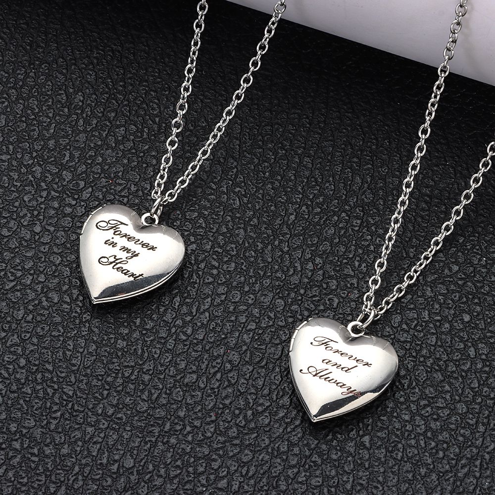 สร้อยคอจี้รูปหัวใจสำหรับคนรัก  - Heart Locket Necklace Photo บทวิจารณ์และราคา