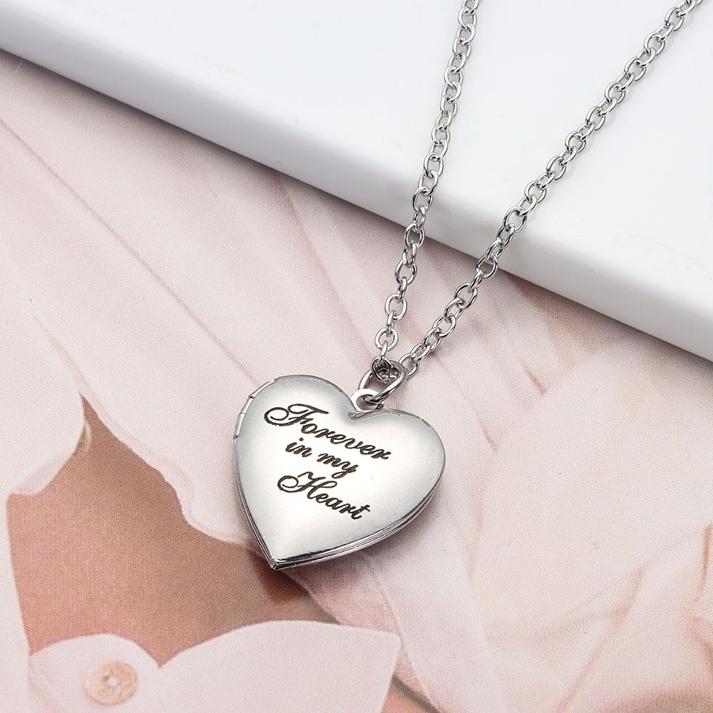 สร้อยคอจี้รูปหัวใจสำหรับคนรัก  - Heart Locket Necklace Photo บทวิจารณ์และราคา