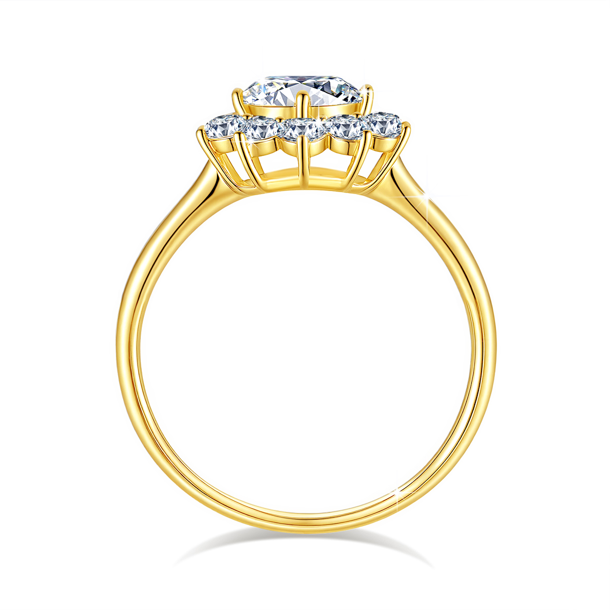 แหวนดอกไม้ทองคำแท้ 14k ประดับเ - Moissanite Engagement Ring 1 Carat บทวิจารณ์และราคา