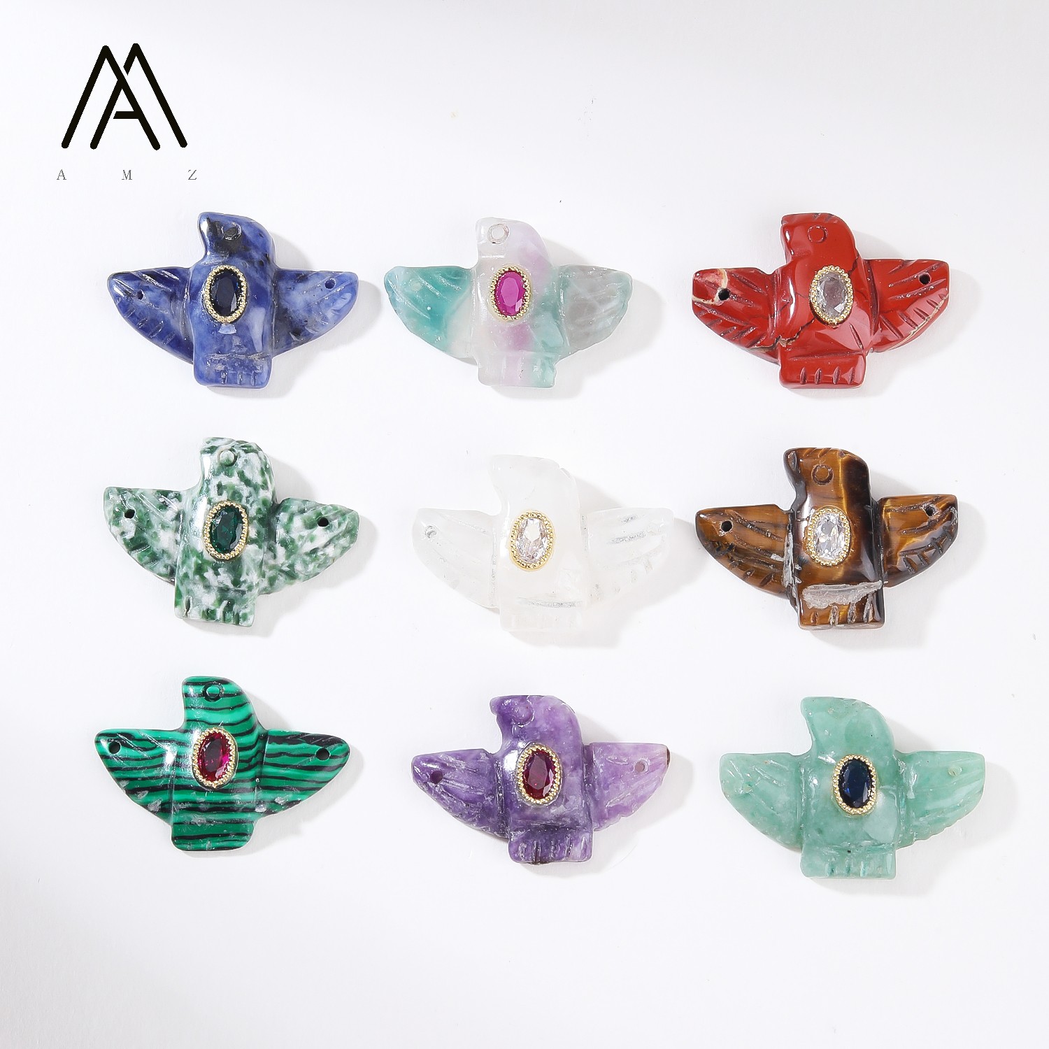 1/3/5/10 ชิ้น จี้คริสตัลแกะสลั - Crystal Pendant Necklace Natural Stone บทวิจารณ์และราคา