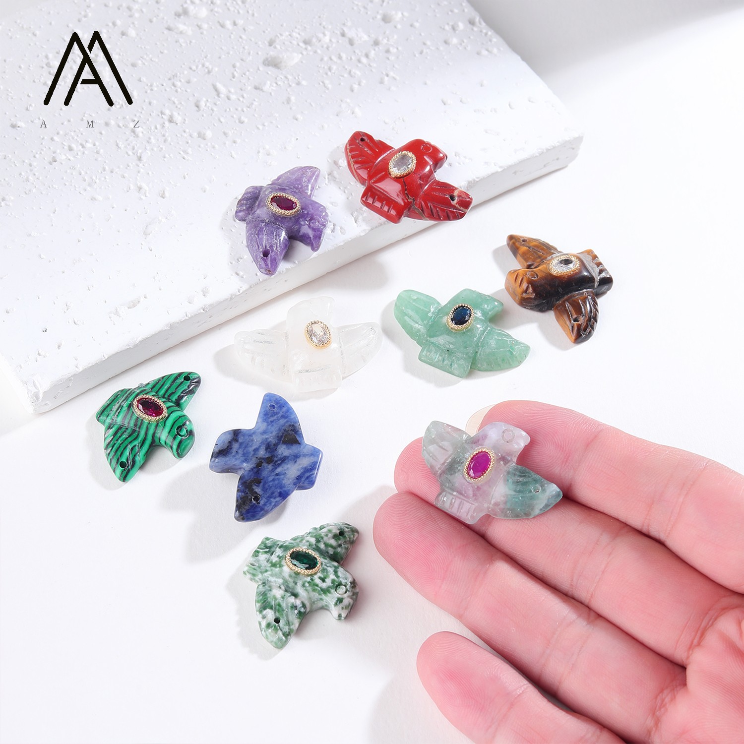 1/3/5/10 ชิ้น จี้คริสตัลแกะสลั - Crystal Pendant Necklace Natural Stone บทวิจารณ์และราคา