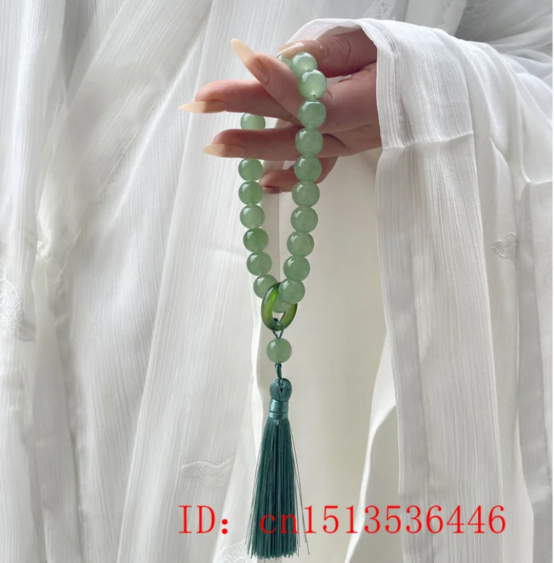 หินหยกสีเขียว 12 มม.ลูกปัดสร้อ - Necklaces บทวิจารณ์และราคา